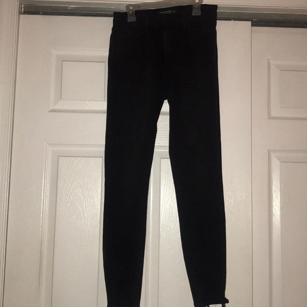 Black frayed bottom jeans